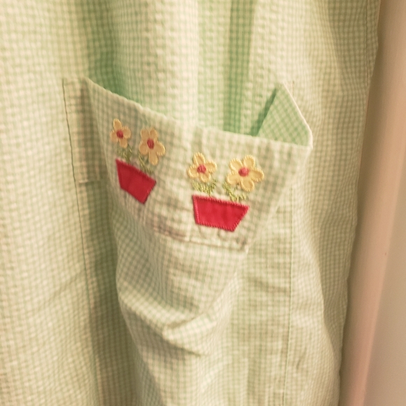 80's Vintage Snap Button House Dress - Picture 5 of 10